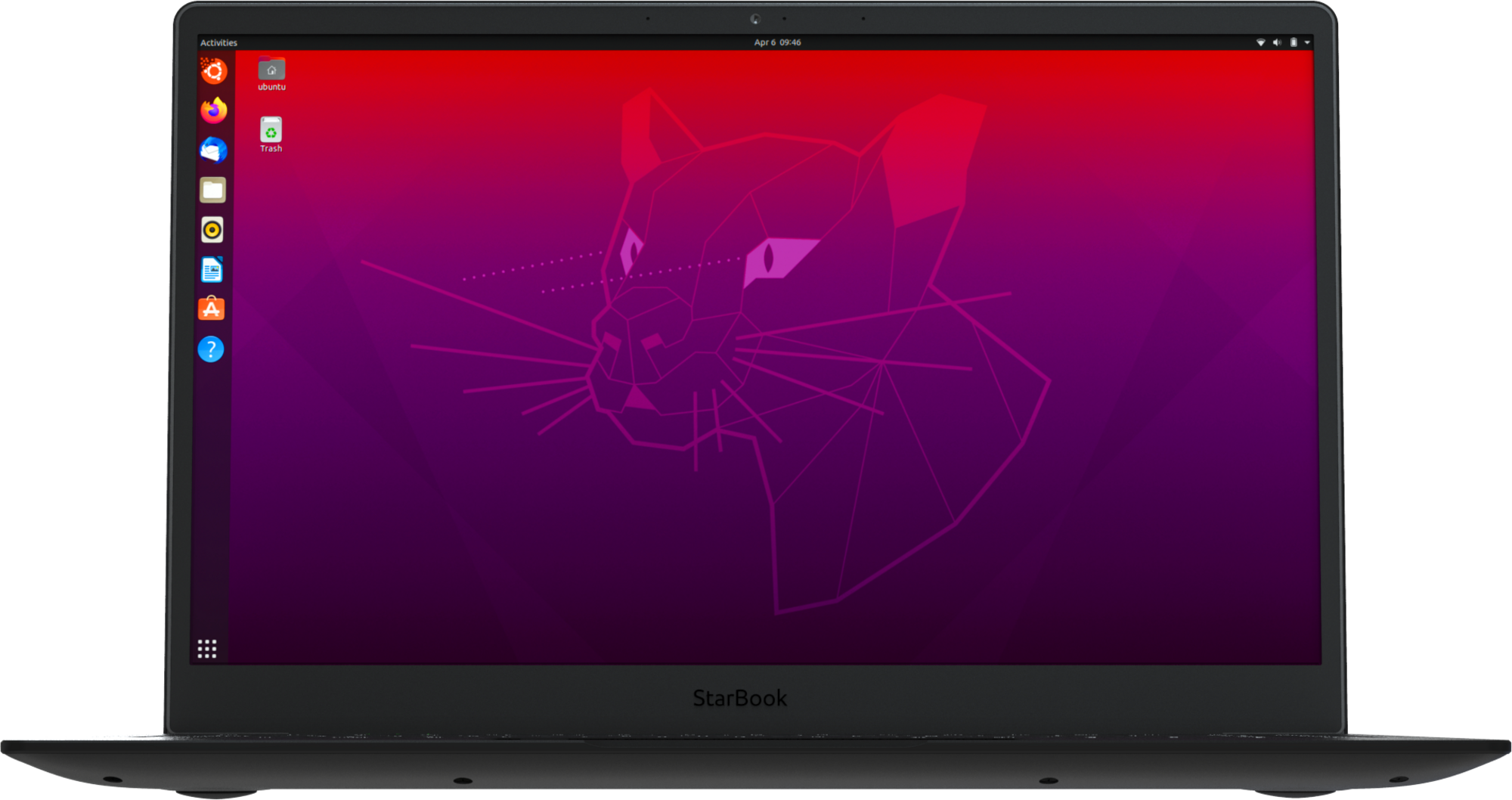Laptop with Ubuntu Linux Laptop with pre-installed Ubuntu Linux