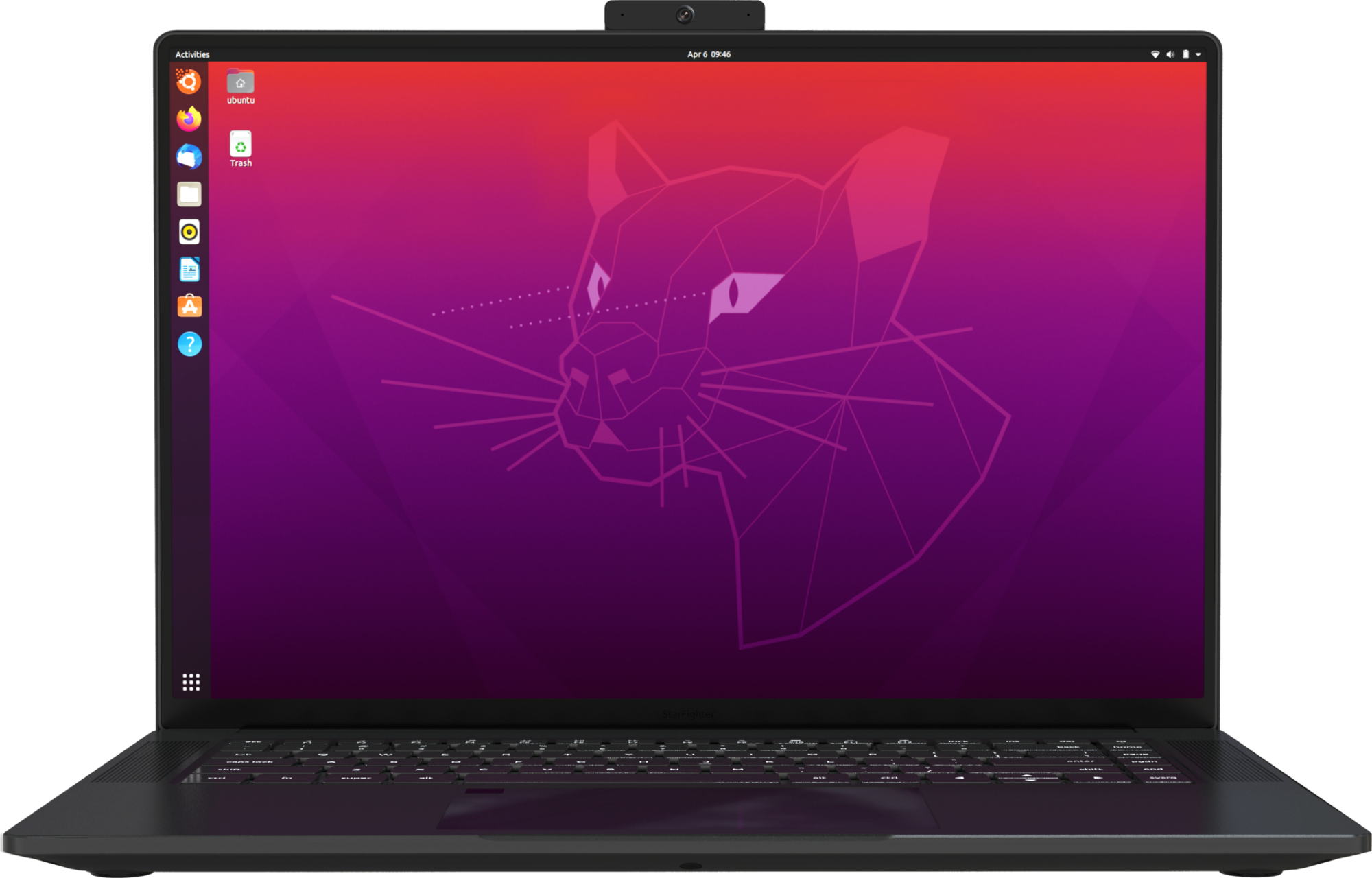 Laptop with Ubuntu Linux Laptop with pre-installed Ubuntu Linux